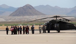 Billy Warneke flown into Marana, Arizona from Prescott, Arizona for his funeral service. Photo courtesy of Roxanne Warneke